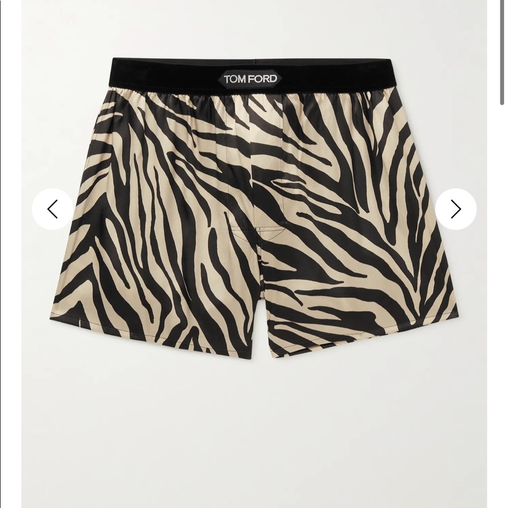 Tom Ford silk zebra shorts